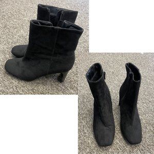 Black Faux Suede Boots